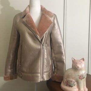 Zara rose gold jacket-Size 13-14